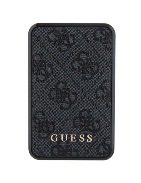 Guess 4G odinis metalinis logotipas Powerbank 18W 10000mAh - juodas