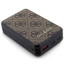 Guess 4G odinis metalinis logotipas Powerbank 18W 10000mAh - ruda