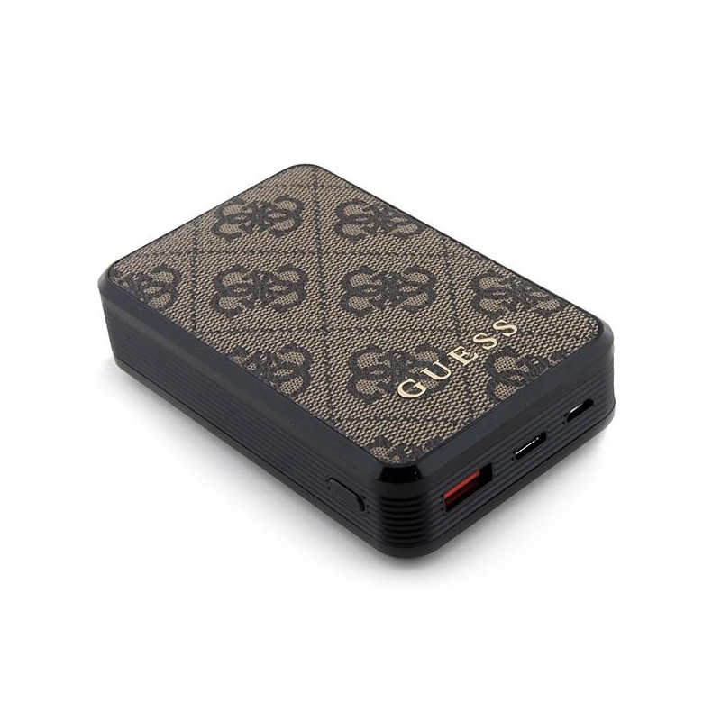 Guess 4G odinis metalinis logotipas Powerbank 18W 10000mAh - ruda