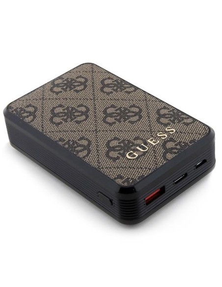 Guess 4G odinis metalinis logotipas Powerbank 18W 10000mAh - ruda