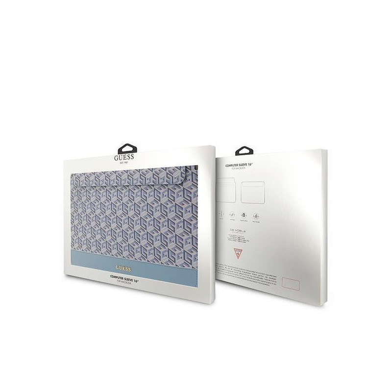 Guess GCube Stripes dėklas 16" nešiojamam kompiuteriui - mėlynas