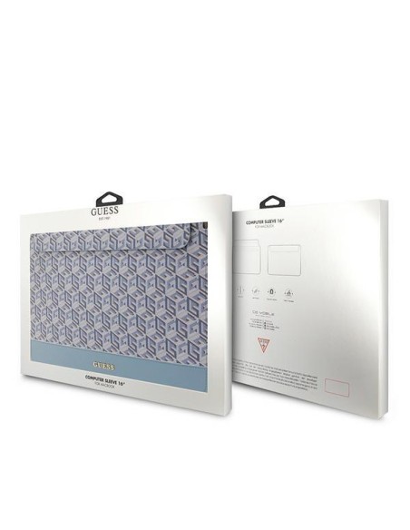 Guess GCube Stripes dėklas 16" nešiojamam kompiuteriui - mėlynas