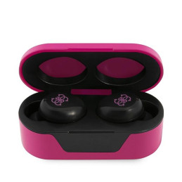 Guess TWS Bluetooth ausinės + prijungimo stotelė - rožinė