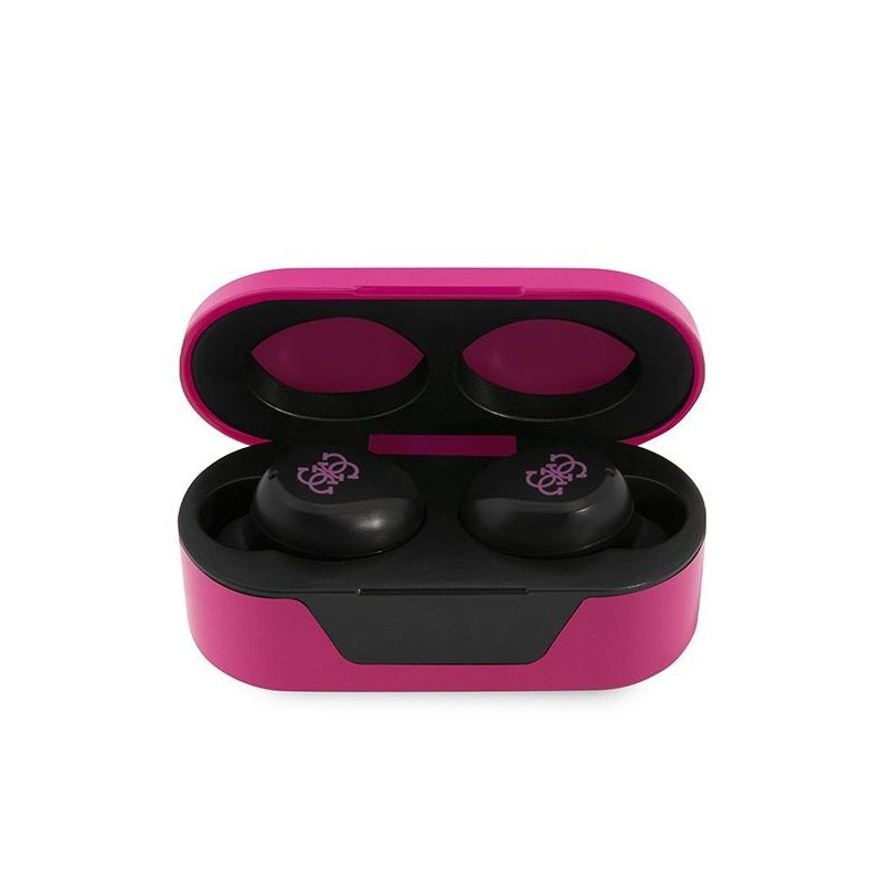 Guess TWS Bluetooth ausinės + prijungimo stotelė - rožinė