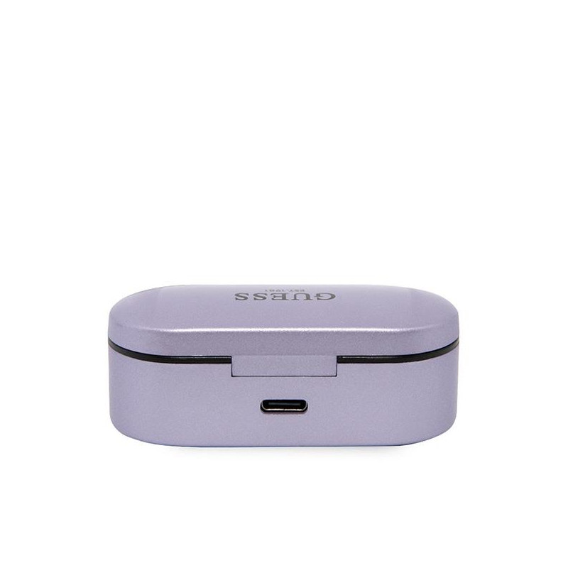 Guess TWS Bluetooth ausinės + prijungimo stotelė - violetinė