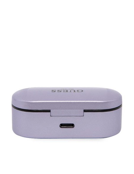 Guess TWS Bluetooth ausinės + prijungimo stotelė - violetinė Guess TWS Bluetooth ausinės + prijungimo stotelė - violetinė