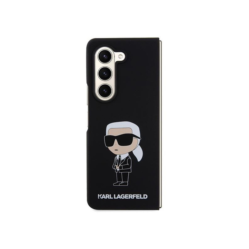 Karl Lagerfeld Silicone Ikonik dėklas, skirtas Samsung Galaxy Z Fold 5 - juodas