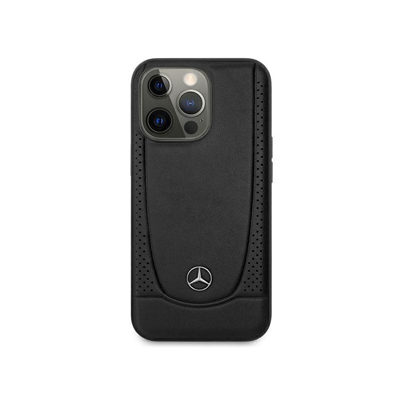 Mercedes Leather Urban dėklas iPhone 15 Pro - juodas