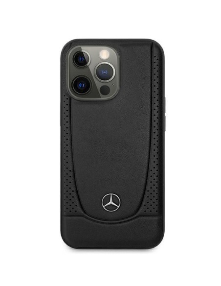 Mercedes Leather Urban dėklas iPhone 15 Pro - juodas Mercedes Leather Urban dėklas iPhone 15 Pro - juodas