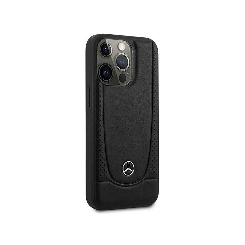 Mercedes Leather Urban dėklas iPhone 15 Pro - juodas