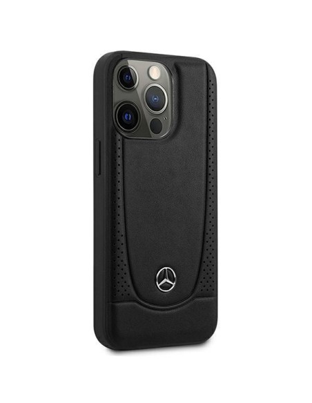 Mercedes Leather Urban dėklas iPhone 15 Pro - juodas Mercedes Leather Urban dėklas iPhone 15 Pro - juodas