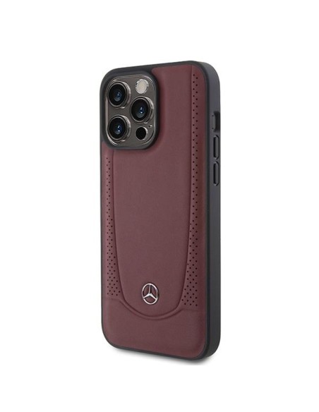 Mercedes Leather Urban Bengale dėklas iPhone 15 Pro - raudonas Mercedes Leather Urban Bengale dėklas iPhone 15 Pro - raudonas