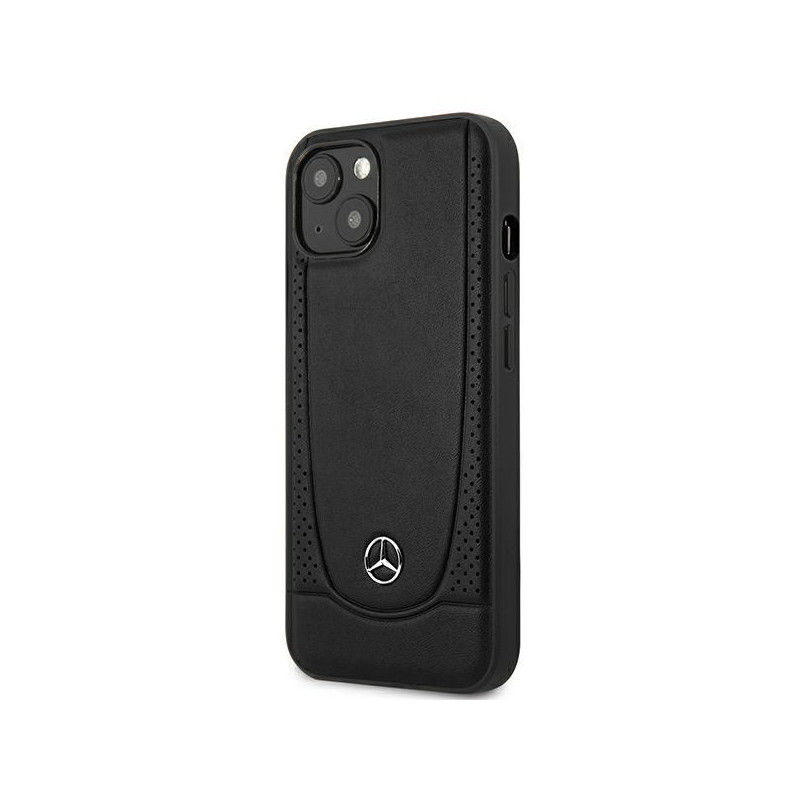 Mercedes Leather Urban dėklas iPhone 15 Plus - juodas