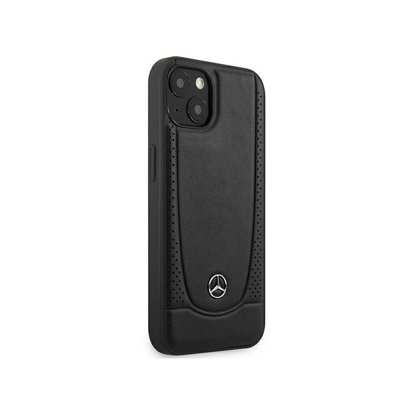 Mercedes Leather Urban dėklas iPhone 15 Plus - juodas