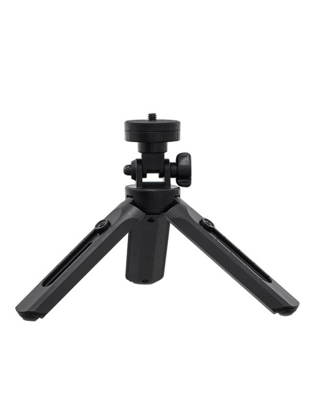 Mini trikojo asmenukių nuotraukų laikiklis telefono kamerai GoPro kamera 16-21cm juoda Mini trikojo asmenukių nuotraukų laikiklis telefono kamerai GoPro kamera 16-21cm juoda