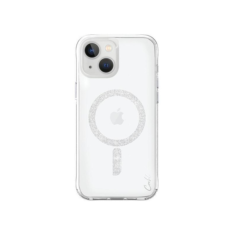 UNIQ Coehl Glace Magnetic Charging dėklas iPhone 15 - sidabrinis