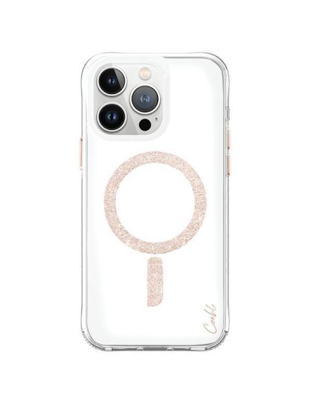 UNIQ Coehl Glace Magnetic Charging dėklas, skirtas iPhone 15 Pro Max - rožinė ir auksinė UNIQ Coehl Glace Magnetic Charging dėklas, skirtas iPhone 15 Pro Max - rožinė ir auksinė