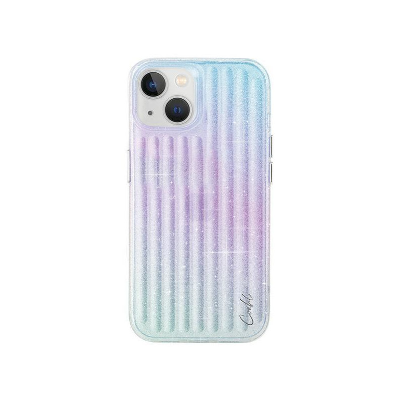 UNIQ Coehl Linear dėklas, skirtas iPhone 15 - rožinė ir mėlyna UNIQ Coehl Linear dėklas, skirtas iPhone 15 - rožinė ir mėlyna