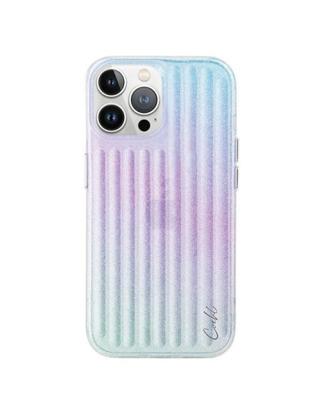 UNIQ Coehl Linear dėklas, skirtas iPhone 15 Pro - rožinė ir mėlyna UNIQ Coehl Linear dėklas, skirtas iPhone 15 Pro - rožinė ir mėlyna