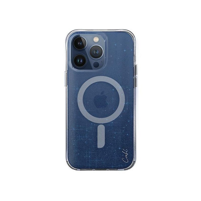 UNIQ Coehl Lumino Magnetic Charging dėklas, skirtas iPhone 15 Pro Max - mėlynas