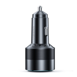 Greitas automobilinis įkroviklis 130W 2xUSB-C + USB-A juodas