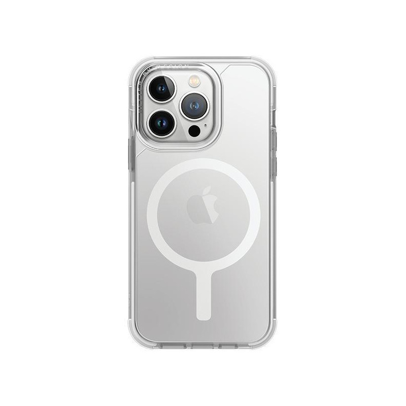 UNIQ Combat Magclick įkrovimo dėklas, skirtas iPhone 15 Pro Max - baltas