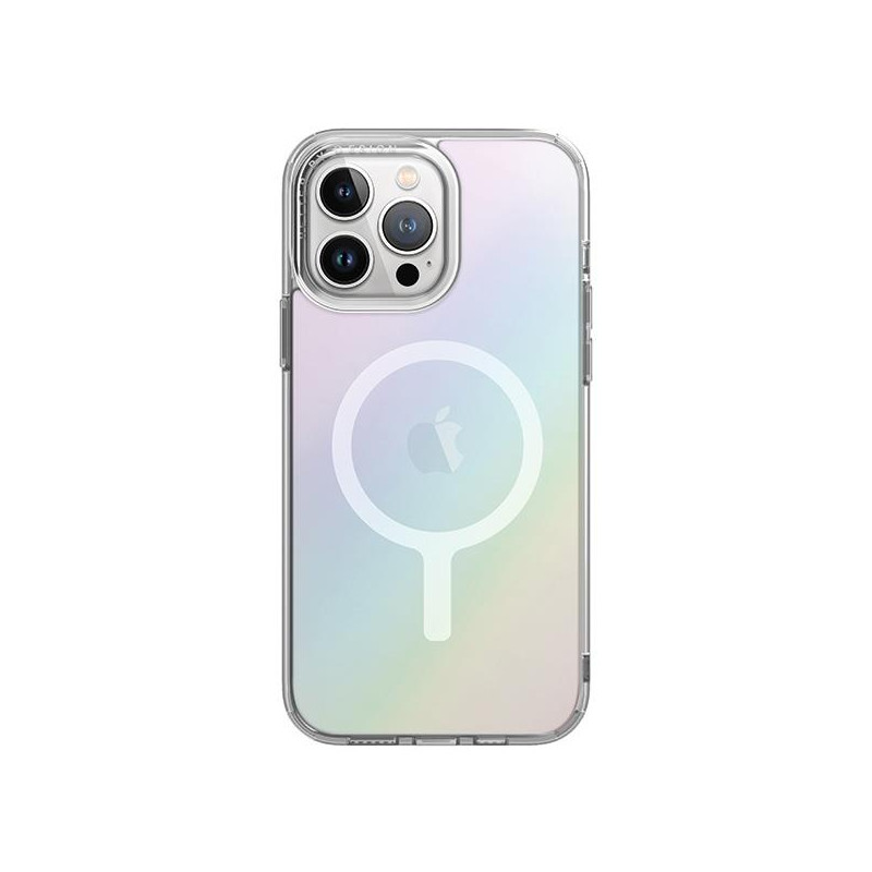 UNIQ LifePro Xtreme Magclick įkrovimo dėklas iPhone 15 Pro - vaivorykštis