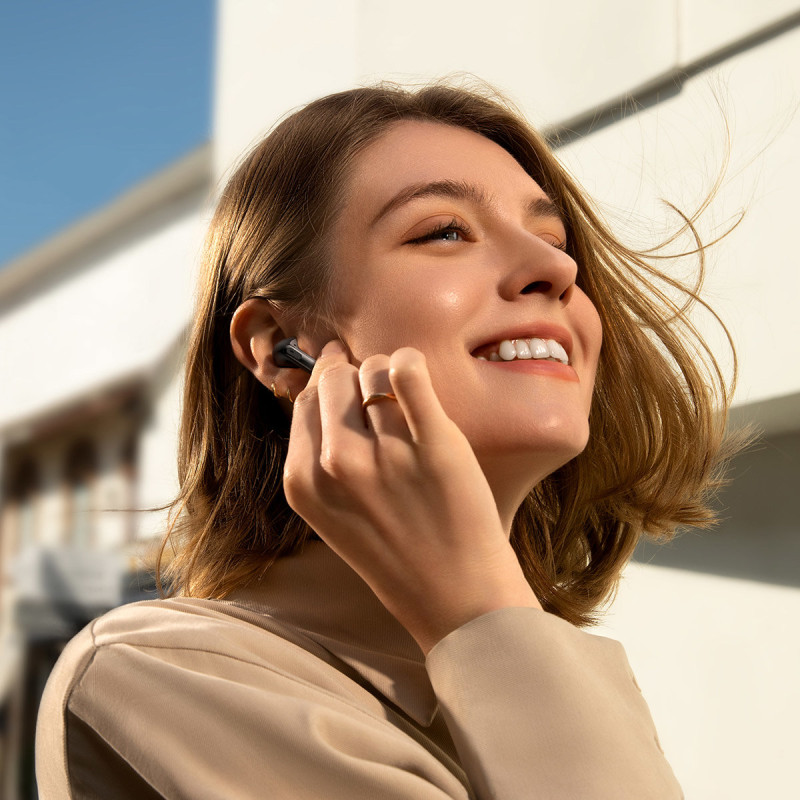 Storm 3 Bluetooth 5.2 TWS belaidės ausinės su ANC juoda spalva