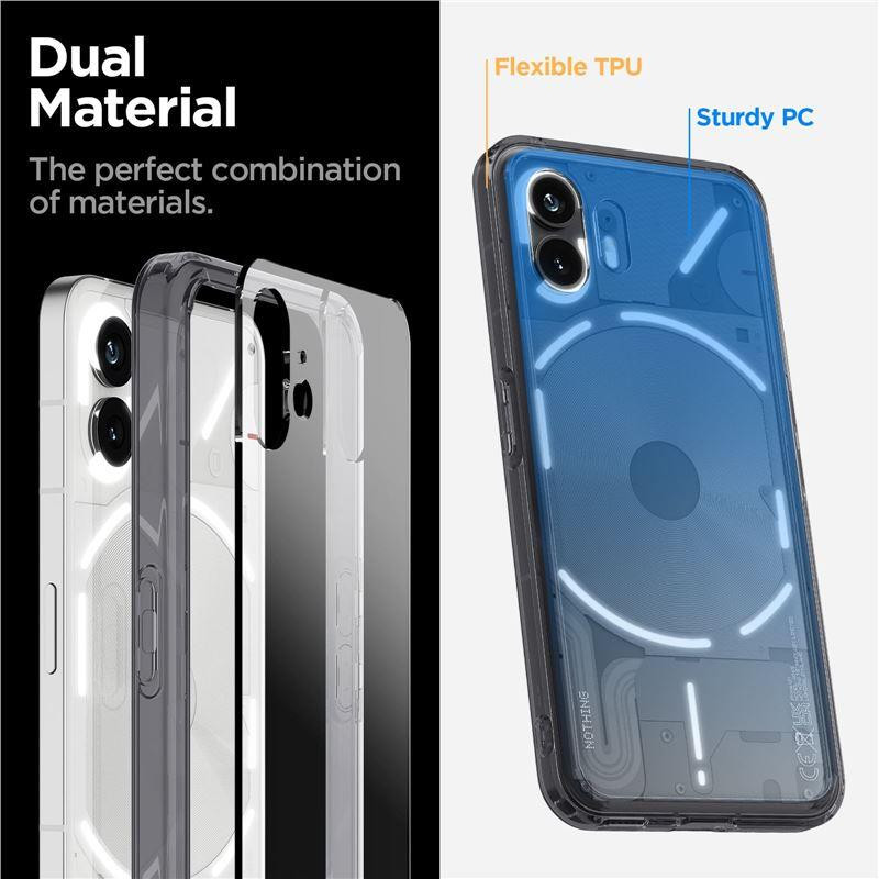 Spigen Ultra Hybrid dėklas for Nothing Phone 2 - permatomas pilkas Spigen Ultra Hybrid dėklas for Nothing Phone 2 - permatomas pilkas