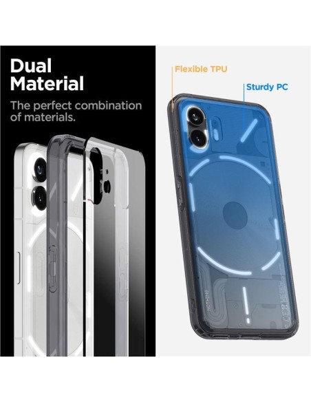 Spigen Ultra Hybrid dėklas for Nothing Phone 2 - permatomas pilkas Spigen Ultra Hybrid dėklas for Nothing Phone 2 - permatomas pilkas