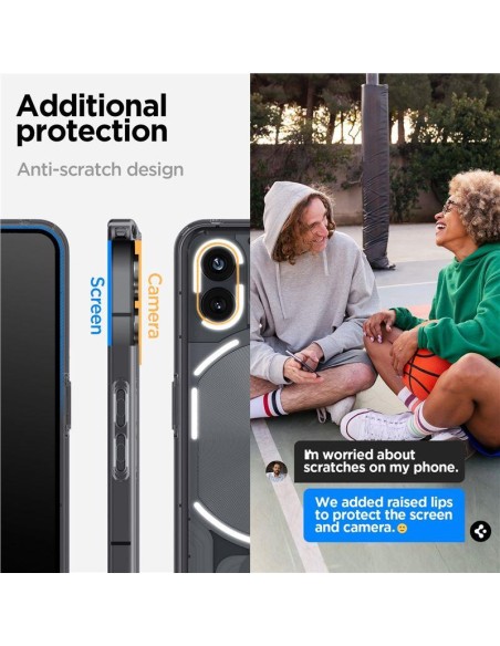 Spigen Ultra Hybrid dėklas for Nothing Phone 2 - permatomas pilkas Spigen Ultra Hybrid dėklas for Nothing Phone 2 - permatomas pilkas