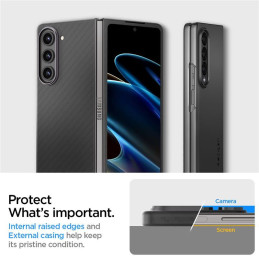 Spigen Airskin Pro dėklas, skirtas Samsung Galaxy Z Fold 5 - juodas