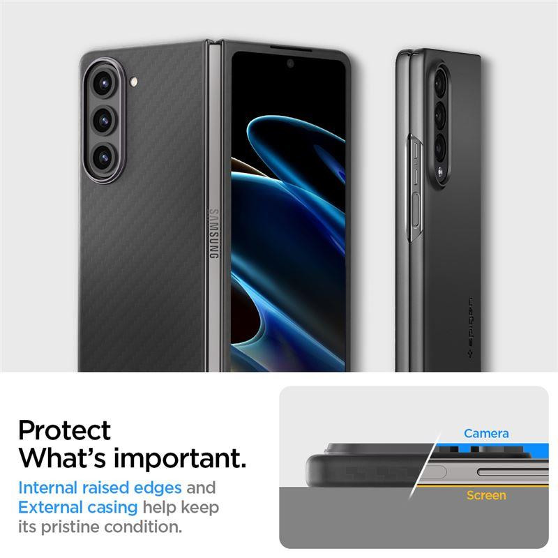 Spigen Airskin Pro dėklas, skirtas Samsung Galaxy Z Fold 5 - juodas