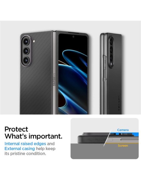 Spigen Airskin Pro dėklas, skirtas Samsung Galaxy Z Fold 5 - juodas Spigen Airskin Pro dėklas, skirtas Samsung Galaxy Z Fold 5 - juodas