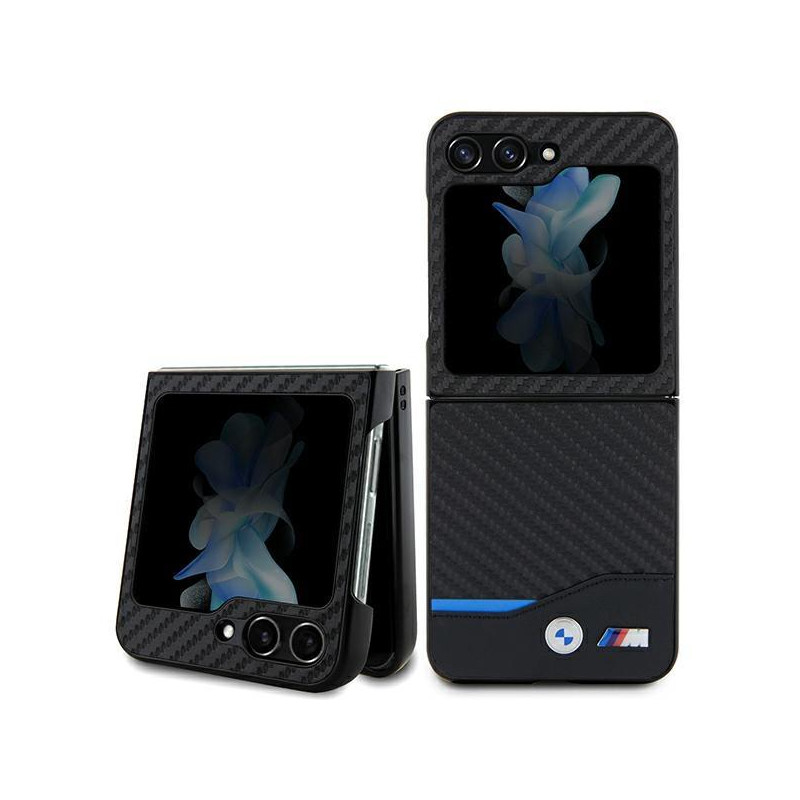 BMW odinis anglies dėklas Samsung Galaxy Z Flip 5 - juodas