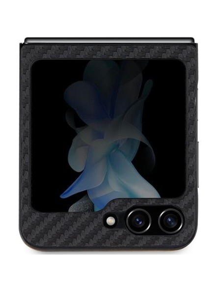 BMW odinis anglies dėklas Samsung Galaxy Z Flip 5 - juodas BMW odinis anglies dėklas Samsung Galaxy Z Flip 5 - juodas