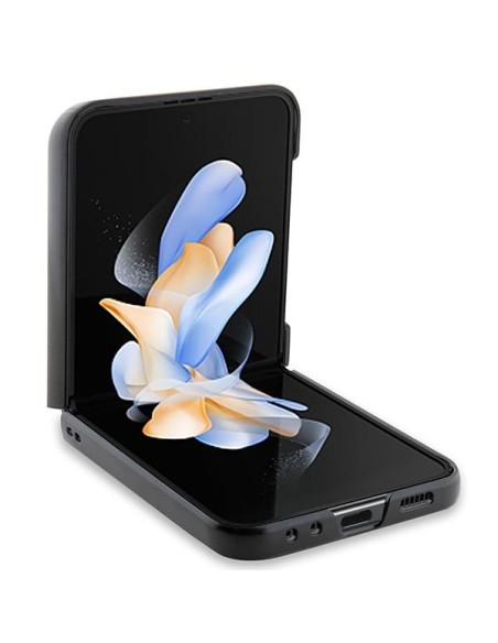 BMW odinis anglies dėklas Samsung Galaxy Z Flip 5 - juodas BMW odinis anglies dėklas Samsung Galaxy Z Flip 5 - juodas