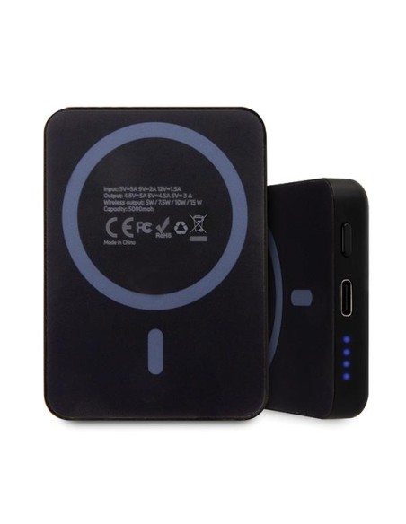 BMW M Collection MagSafe 15W 5000mAh indukcinis maitinimo blokas + laidas - juodas BMW M Collection MagSafe 15W 5000mAh indukcinis maitinimo blokas + laidas - juodas