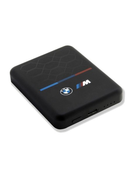 BMW M Collection MagSafe 15W 5000mAh indukcinis maitinimo blokas + laidas - juodas BMW M Collection MagSafe 15W 5000mAh indukcinis maitinimo blokas + laidas - juodas