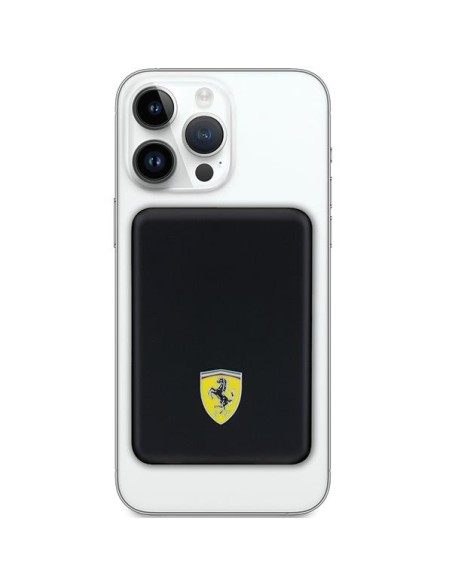 Powerbank Ferrari Metal Logo MagSafe 15W 5000mAh - juoda Powerbank Ferrari Metal Logo MagSafe 15W 5000mAh - juoda