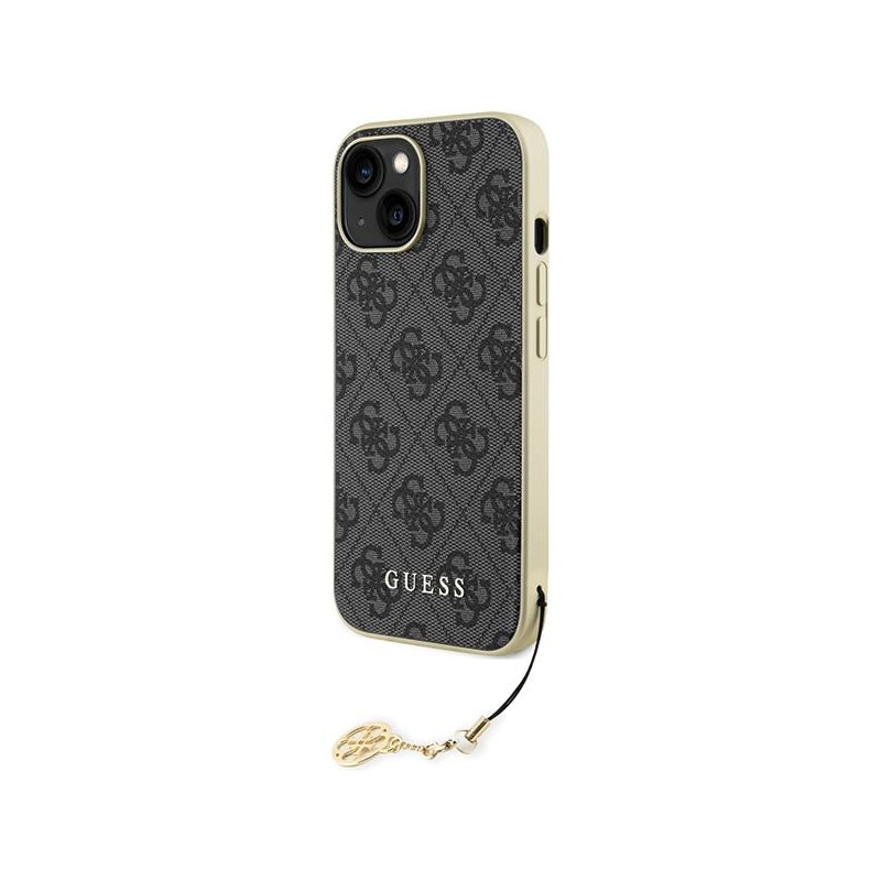 Guess 4G Charms Collection dėklas iPhone 15 - pilkas
