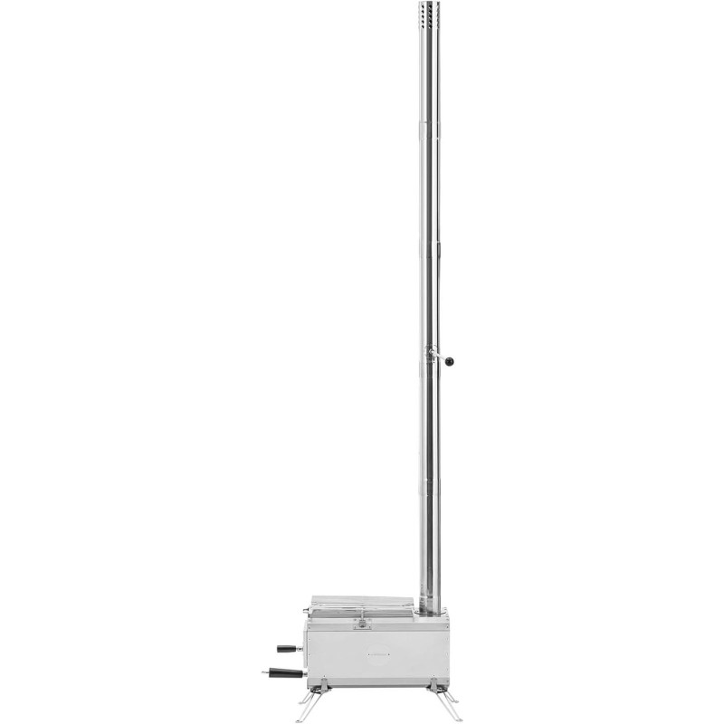 Nešiojama turistinė palapinės viryklė šildymui ir kepimo kamerai 460 x 280 x 231 mm - sidabrinė