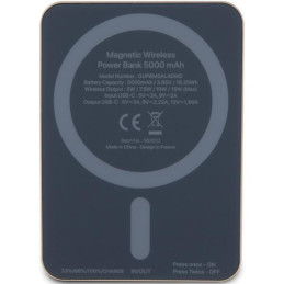 Guess MagSafe Metal Script Logo indukcinis maitinimo blokas 15W 5000mAh - auksinis