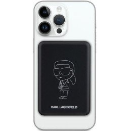 Karl Lagerfeld NFT Outline Ikonik MagSafe 5000mAh indukcinis maitinimo blokas - juodas