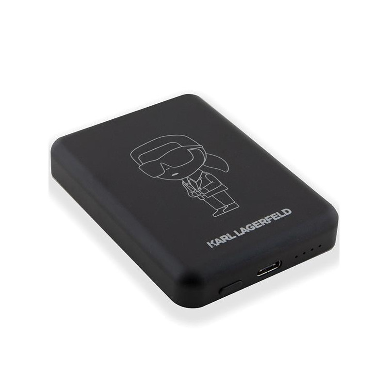 Karl Lagerfeld NFT Outline Ikonik MagSafe 5000mAh indukcinis maitinimo blokas - juodas