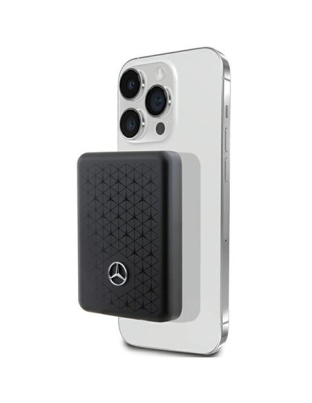 Powerbank Mercedes Stars Pattern MagSafe 15W 5000mAh - juoda Powerbank Mercedes Stars Pattern MagSafe 15W 5000mAh - juoda