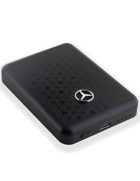 Powerbank Mercedes Stars Pattern MagSafe 15W 5000mAh - juoda Powerbank Mercedes Stars Pattern MagSafe 15W 5000mAh - juoda
