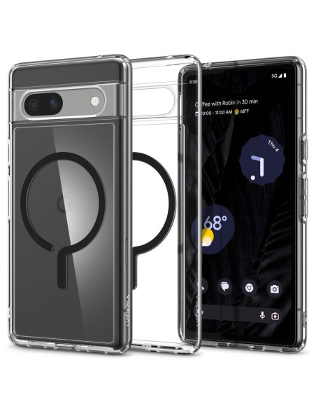 Spigen Ultra Hybrid OneTap Ring dėklas su MagSafe, skirtas Google Pixel 7A – juodas Spigen Ultra Hybrid OneTap Ring dėklas su MagSafe, skirtas Google Pixel 7A – juodas