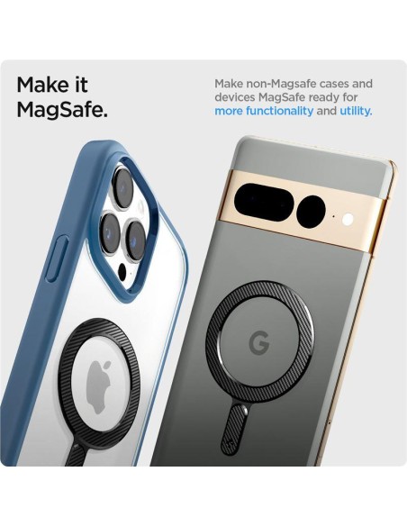 Spigen OneTap Ring Magnetinis dėklas su MagSafe - grafitas Spigen OneTap Ring Magnetinis dėklas su MagSafe - grafitas