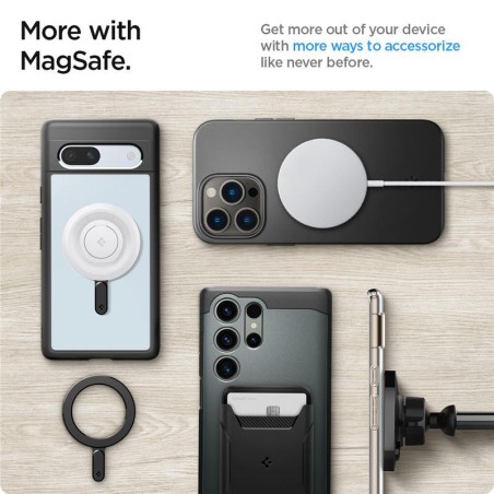 Spigen OneTap Ring Magnetinis dėklas su MagSafe - juodas Spigen OneTap Ring Magnetinis dėklas su MagSafe - juodas